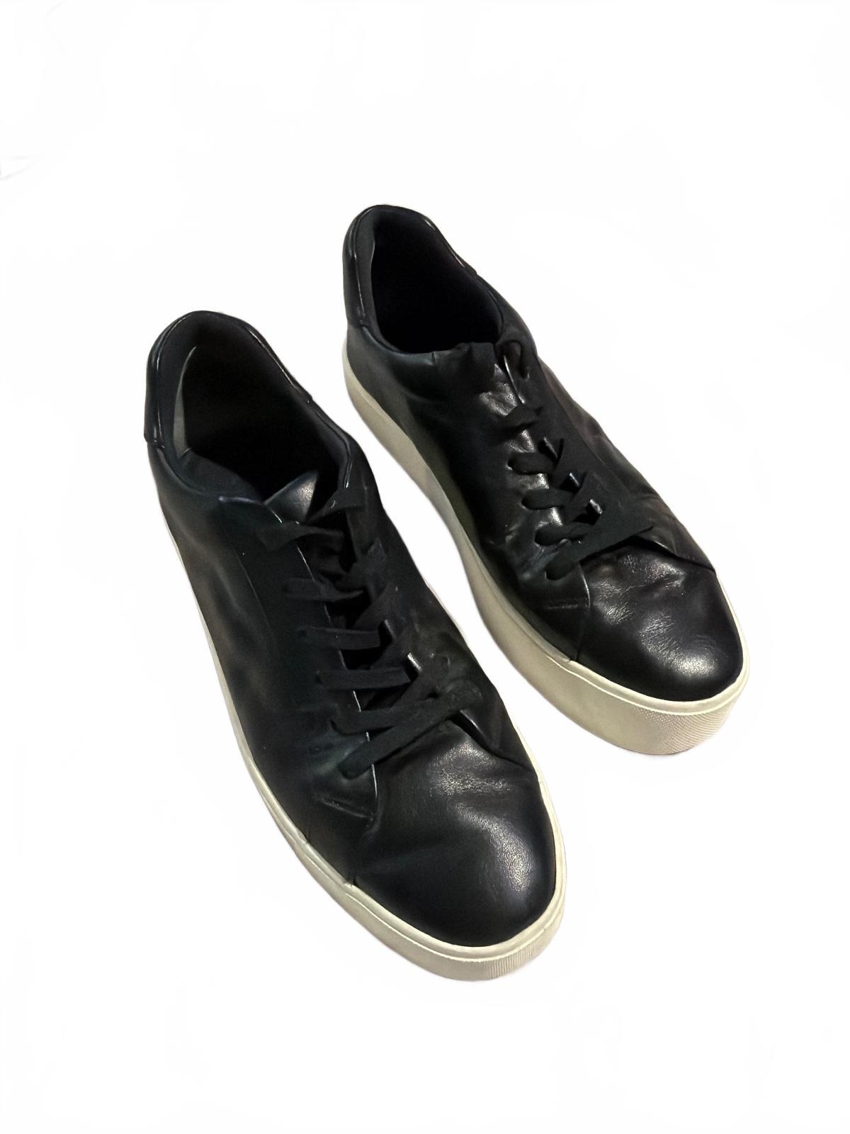 Vince Black Leather Sneakers