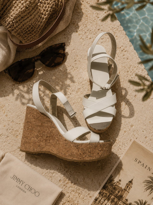Jimmy Choo Papyrus Wedge - Size 37.5