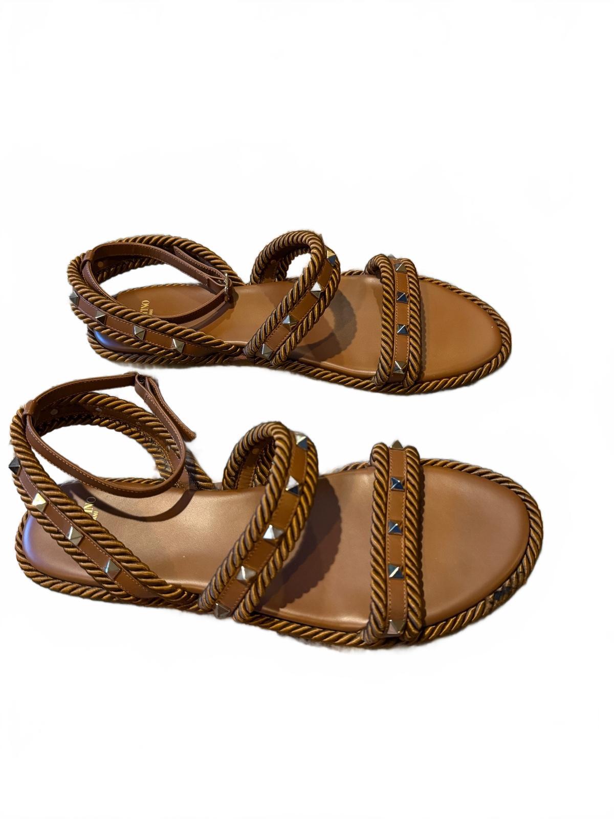 Valentino Rock Stud braided Sandals
