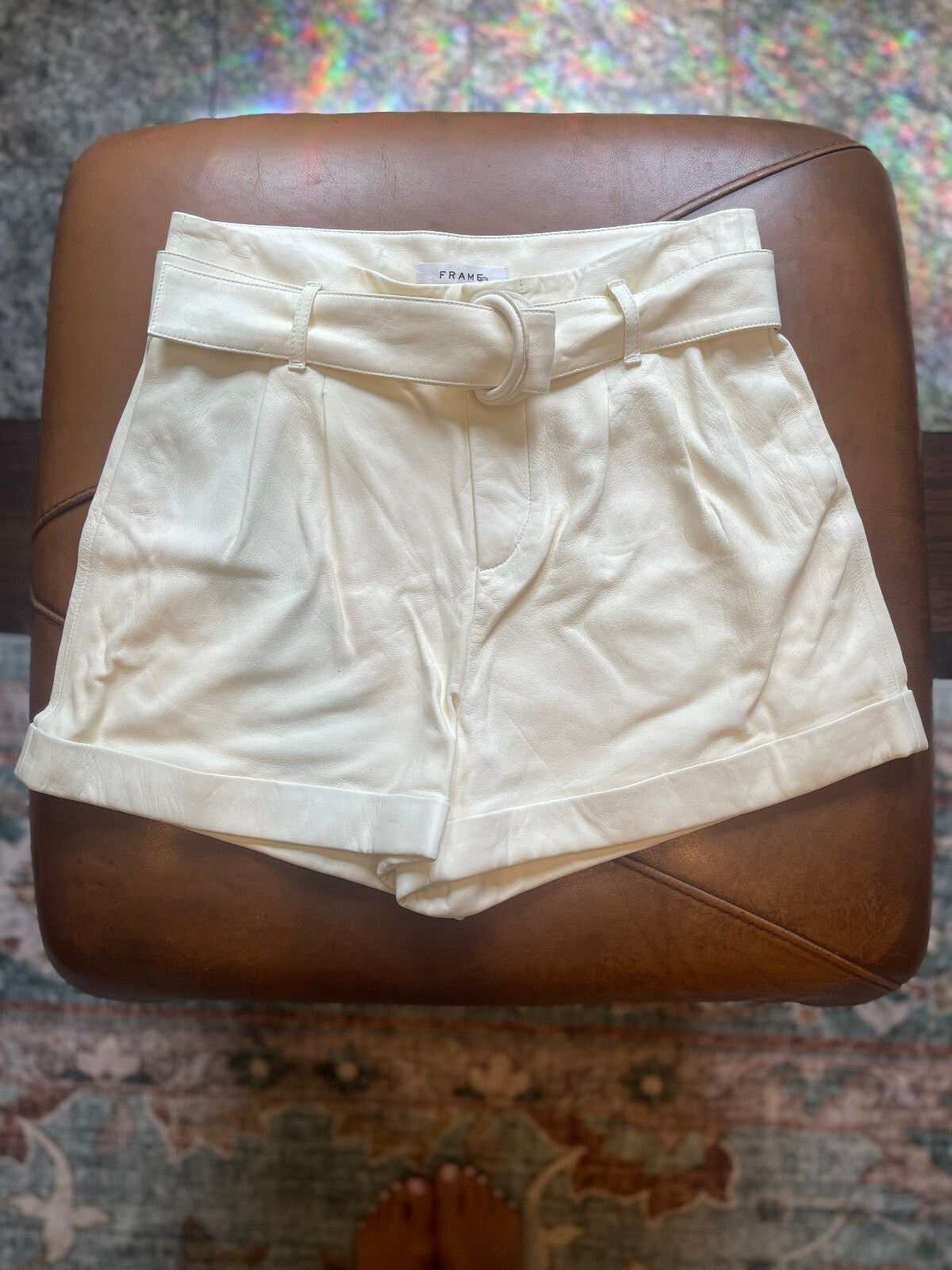 Frame Lamb Leather Shorts
