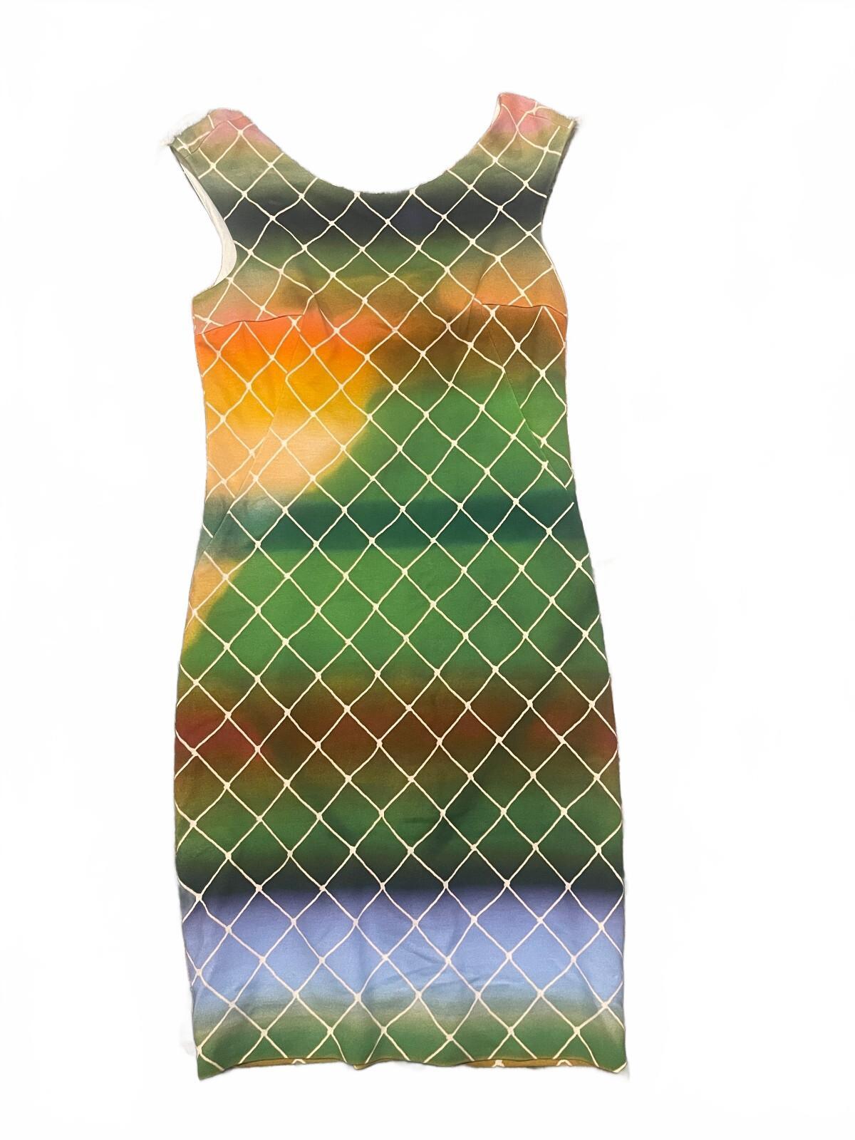 Akris Punto - Rainbow Ombre Diamond Print Midi Dress
