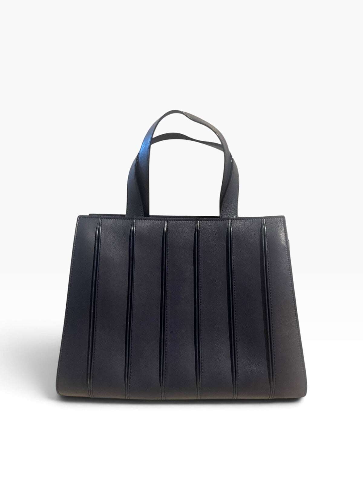 Max Mara Navy Whitney Tote