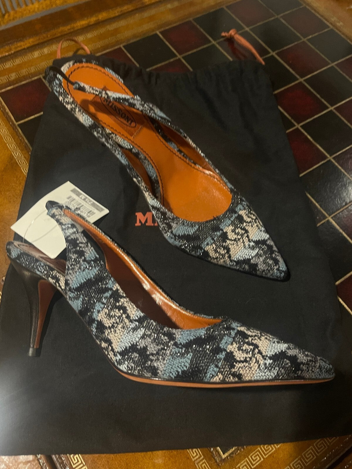 Missoni Fabric Slingback - Size 37.5