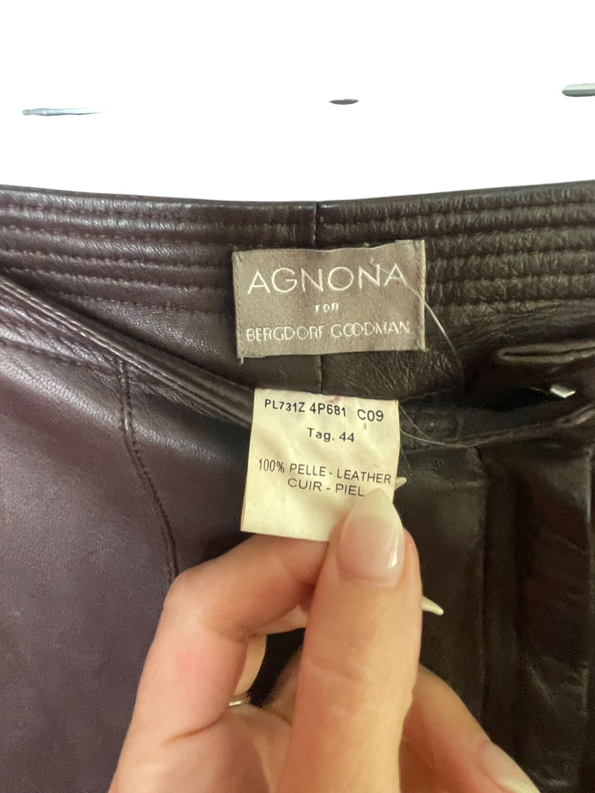 Agnona for BG Leather Pants