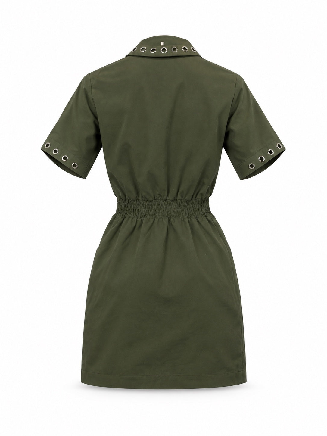 Maje Ramil Eyelet-Embellished Cotton-Gabardine Mini Dress