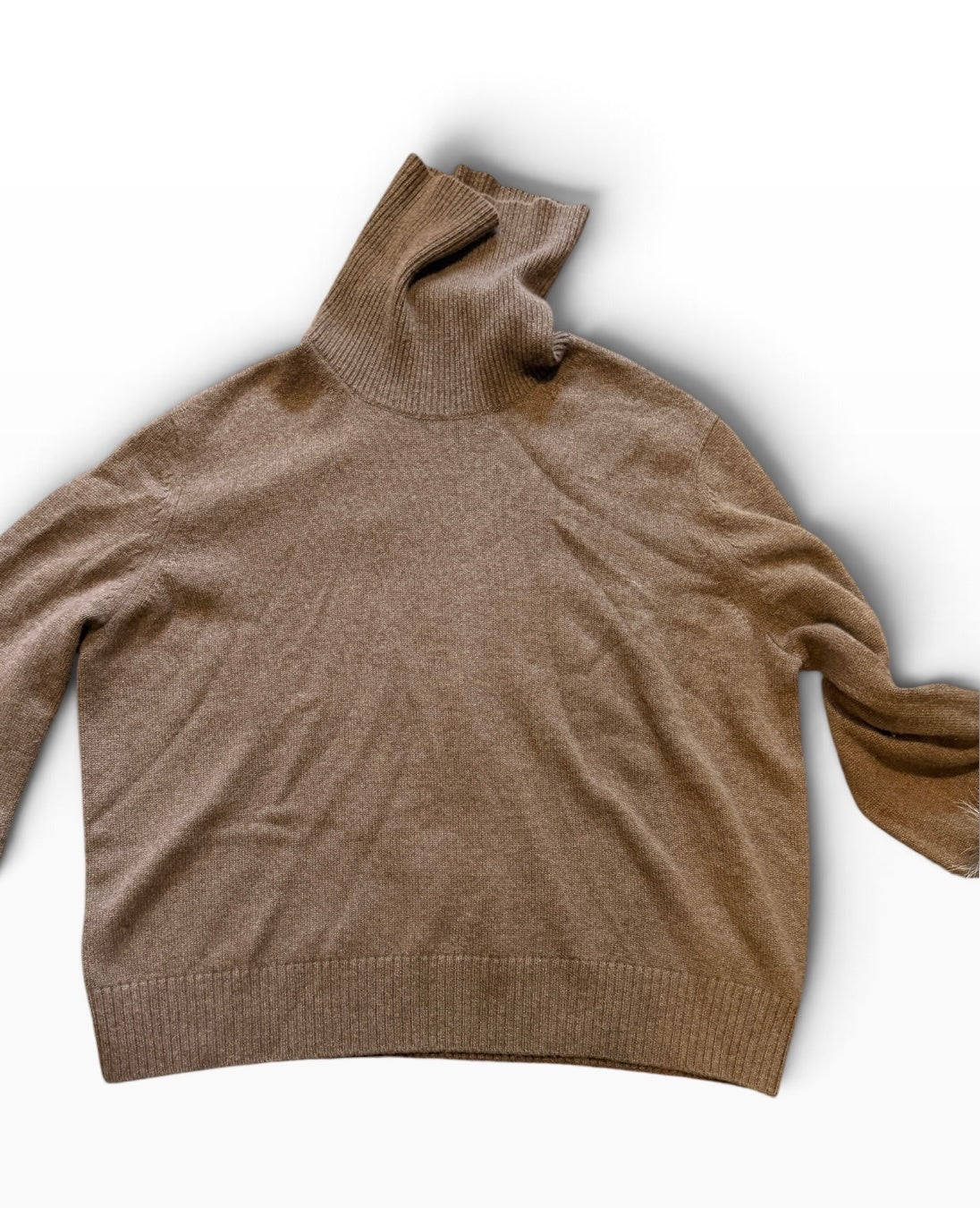 Lafayette 148 cashmere w/Fox Fur Trim Sweater