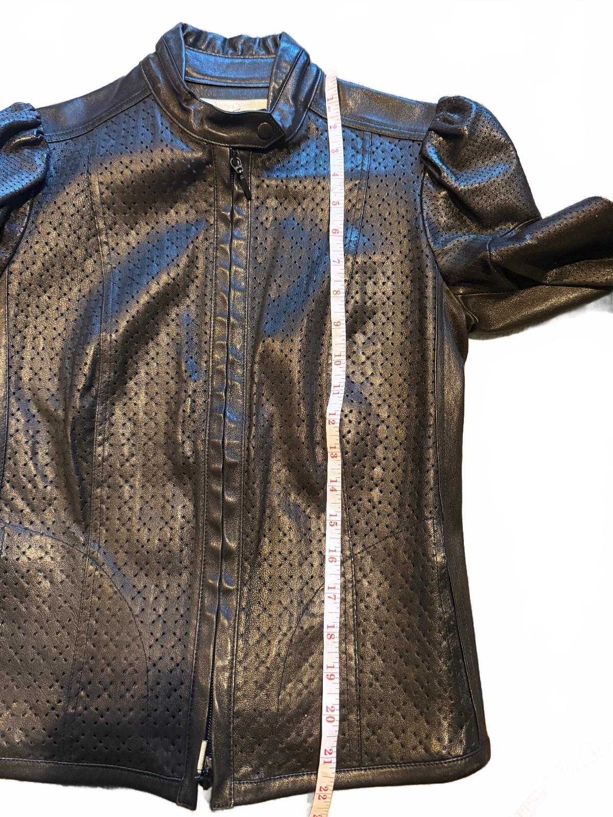 Vintage Plein Sud Perforated Leather Jacket