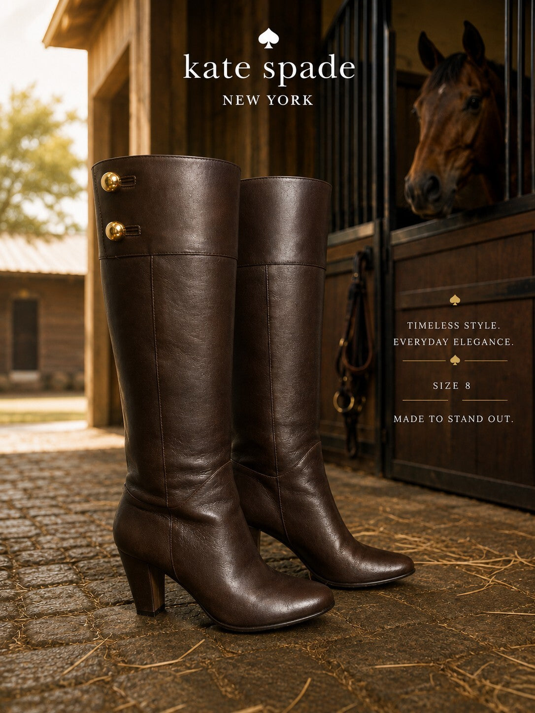 Kate Spade NY Belinda Leather Riding Boots