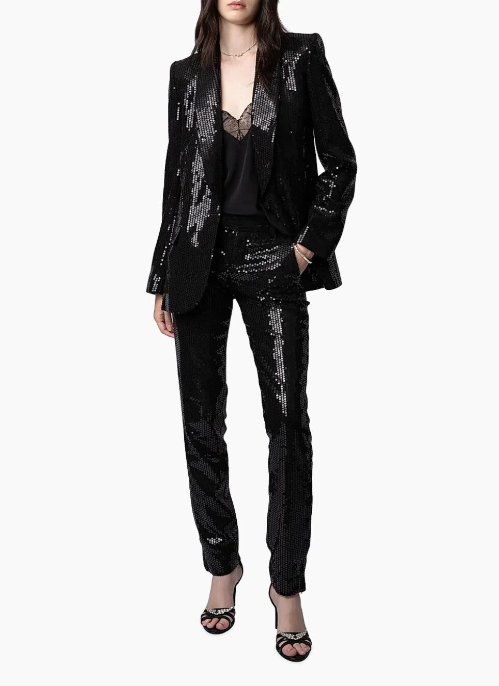 Zadig & Voltaire Prune Sequin Pants - Size 40