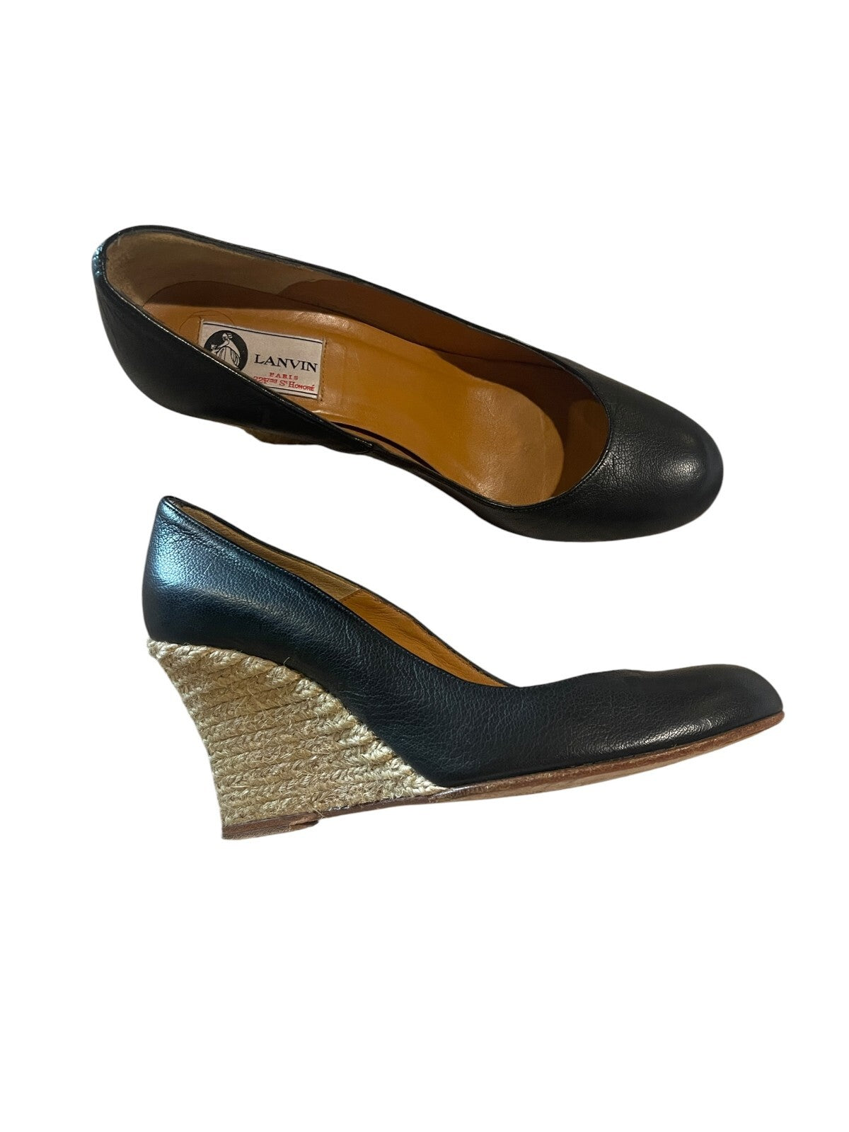 Vintage Lanvin Espadrille Wedge Pumps