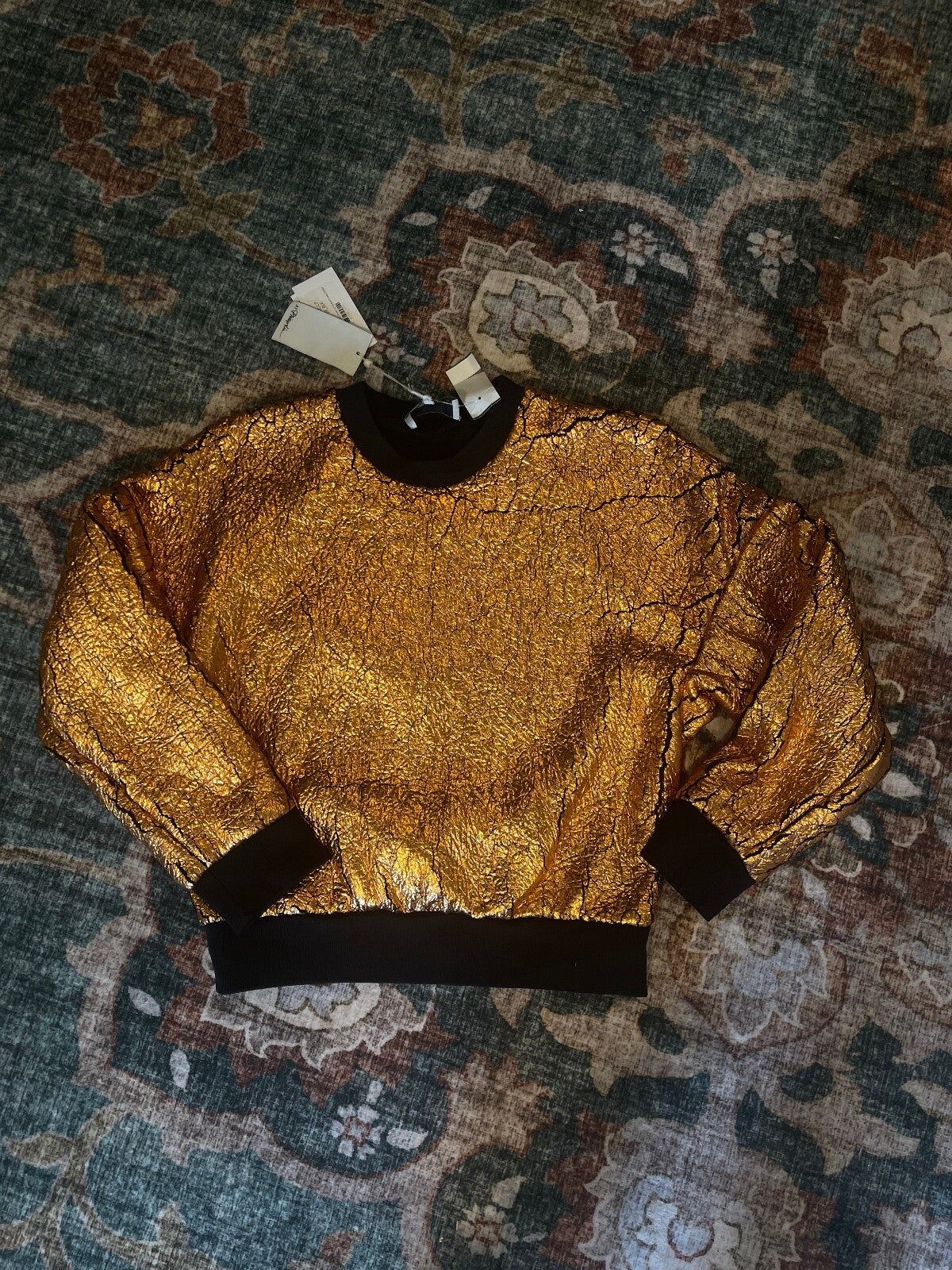 NWT 3.1 Phillip Lim Metallic Crewneck Top