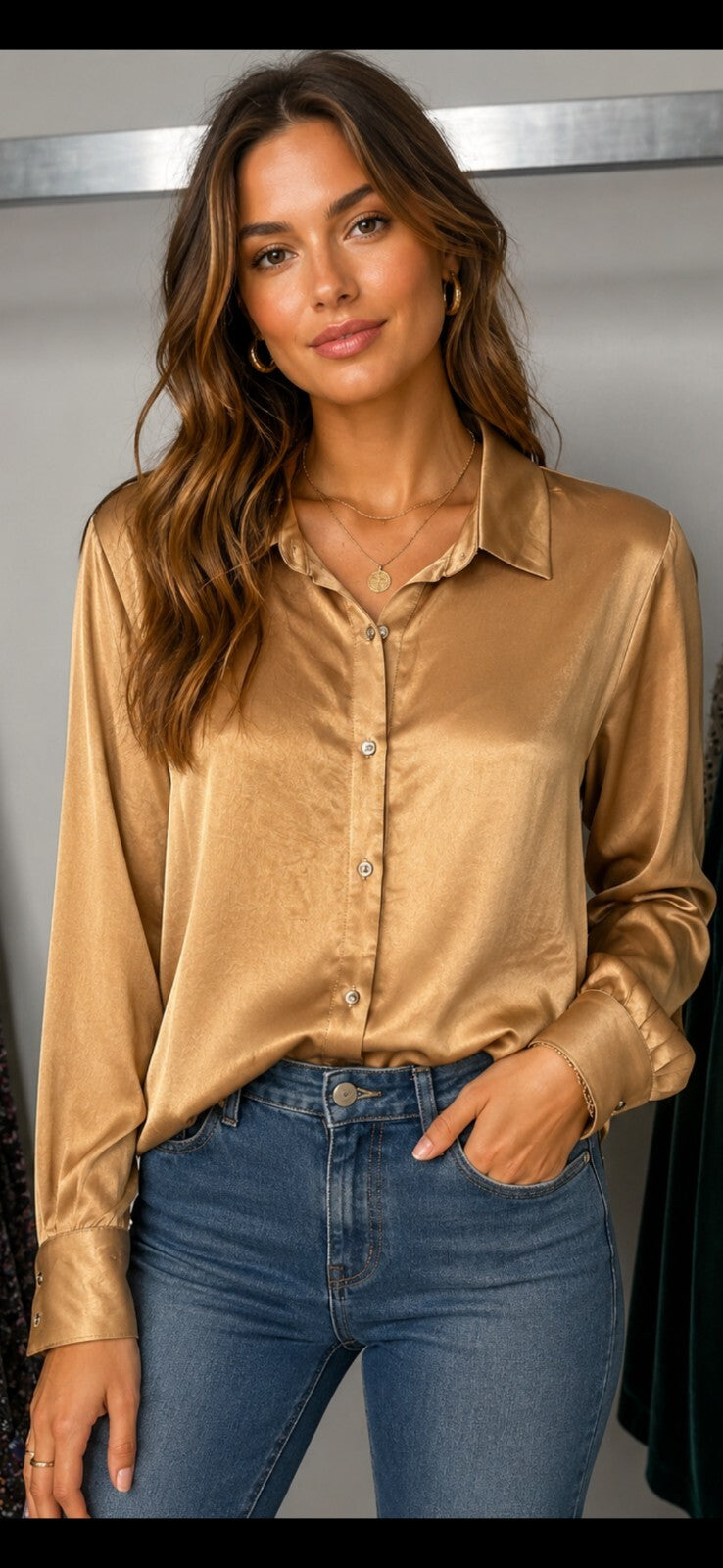 NWT Lola & Sophie Button Down Top