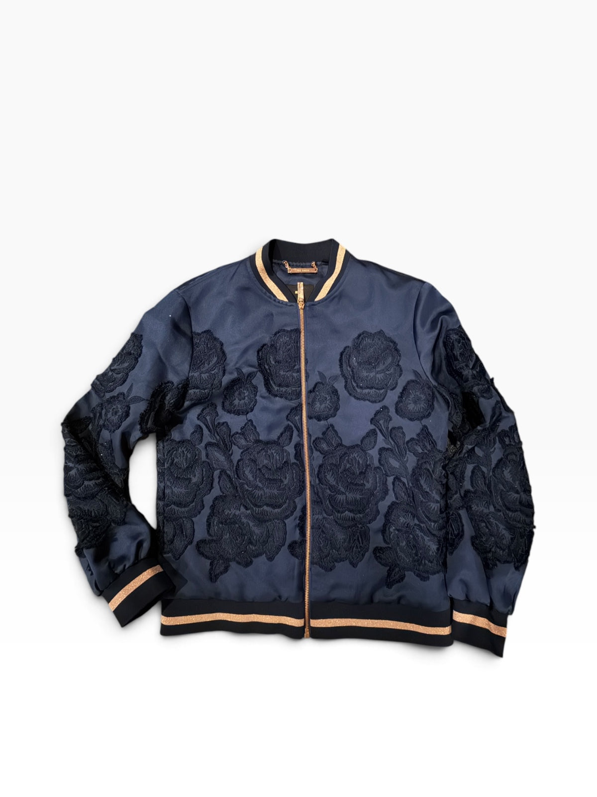 Ted Baker Floral Appliqué Bomber Jacket