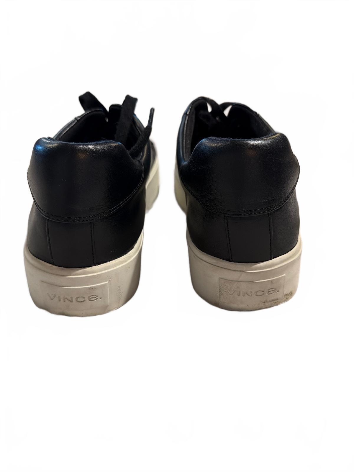 Vince Black Leather Sneakers