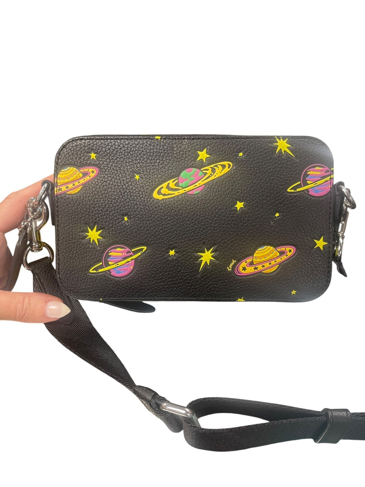 Rare* Cosmic Coach Charter Slim Crossbody With Planet Print