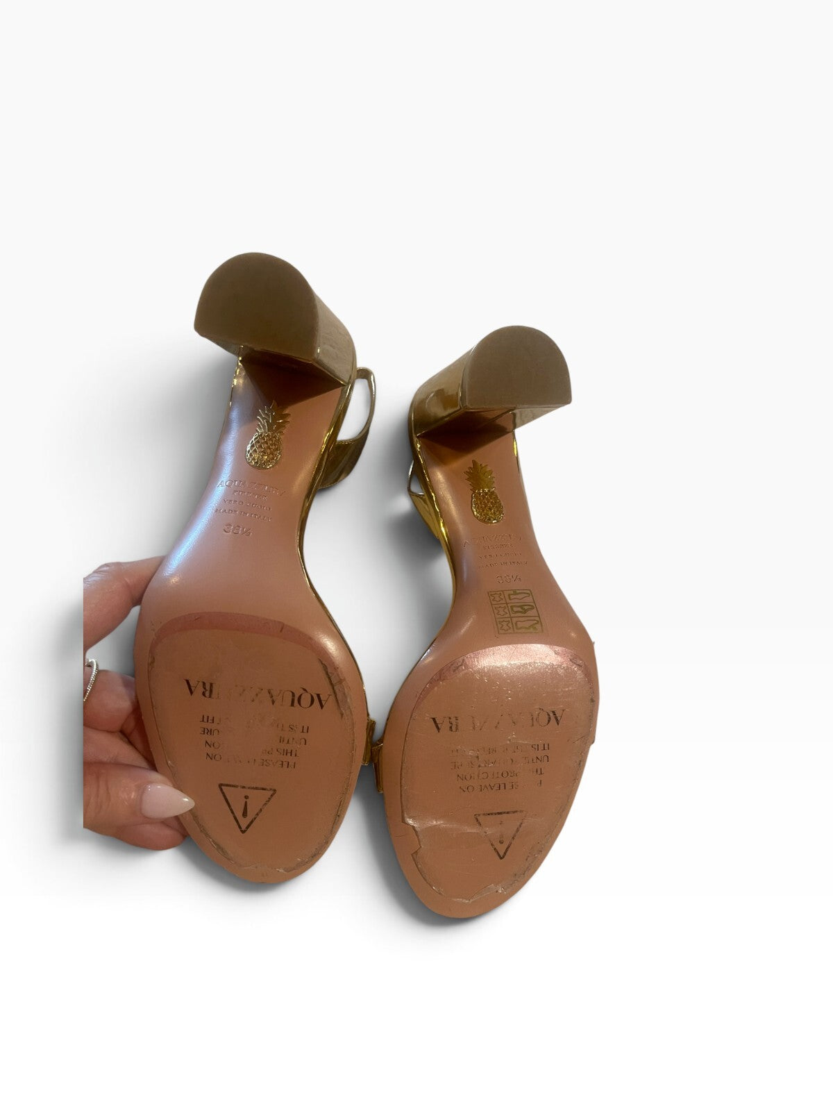 Aquazzura So Nude Block Sandal 105
