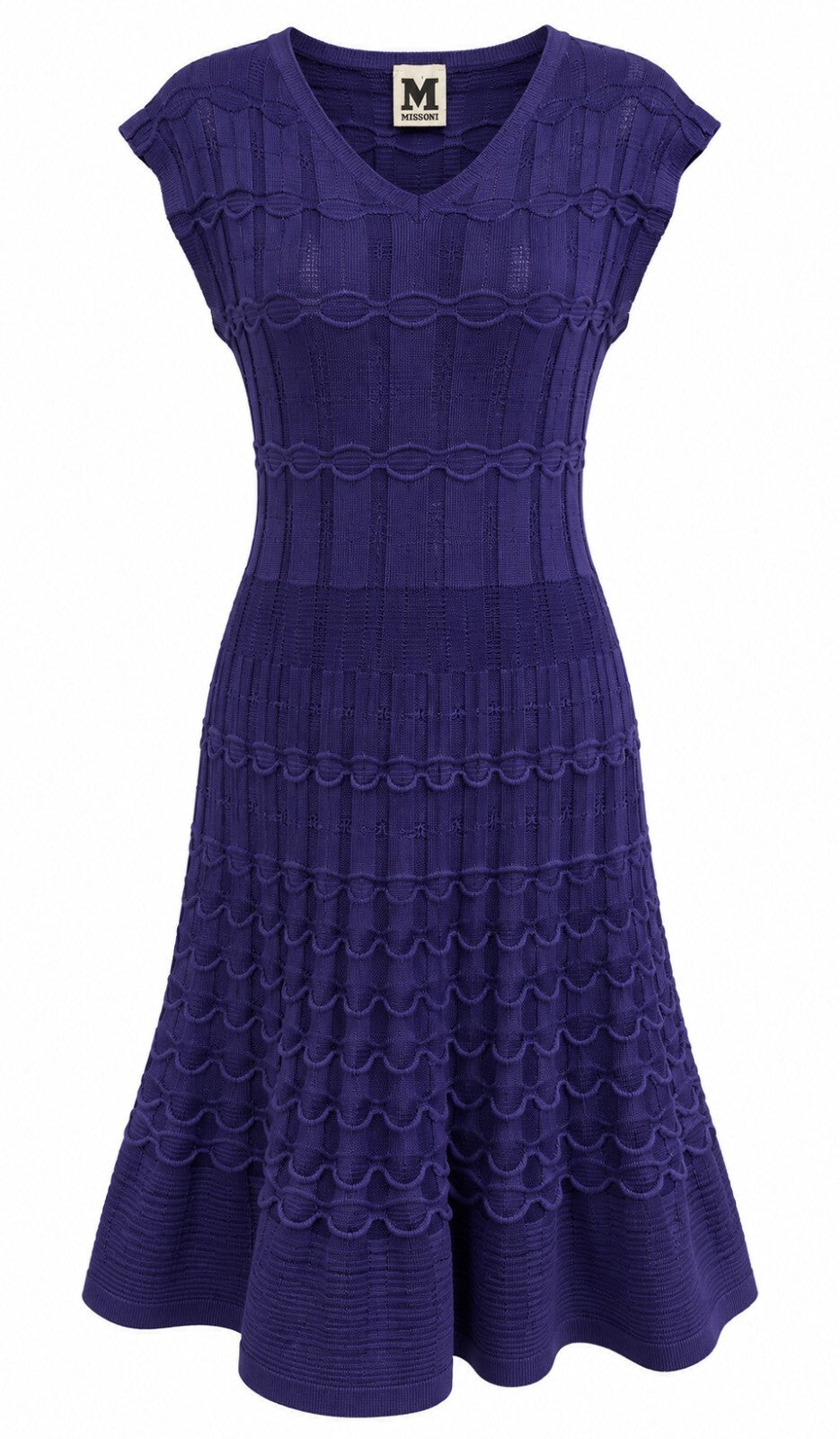 M Missoni Purple Knit Dress
