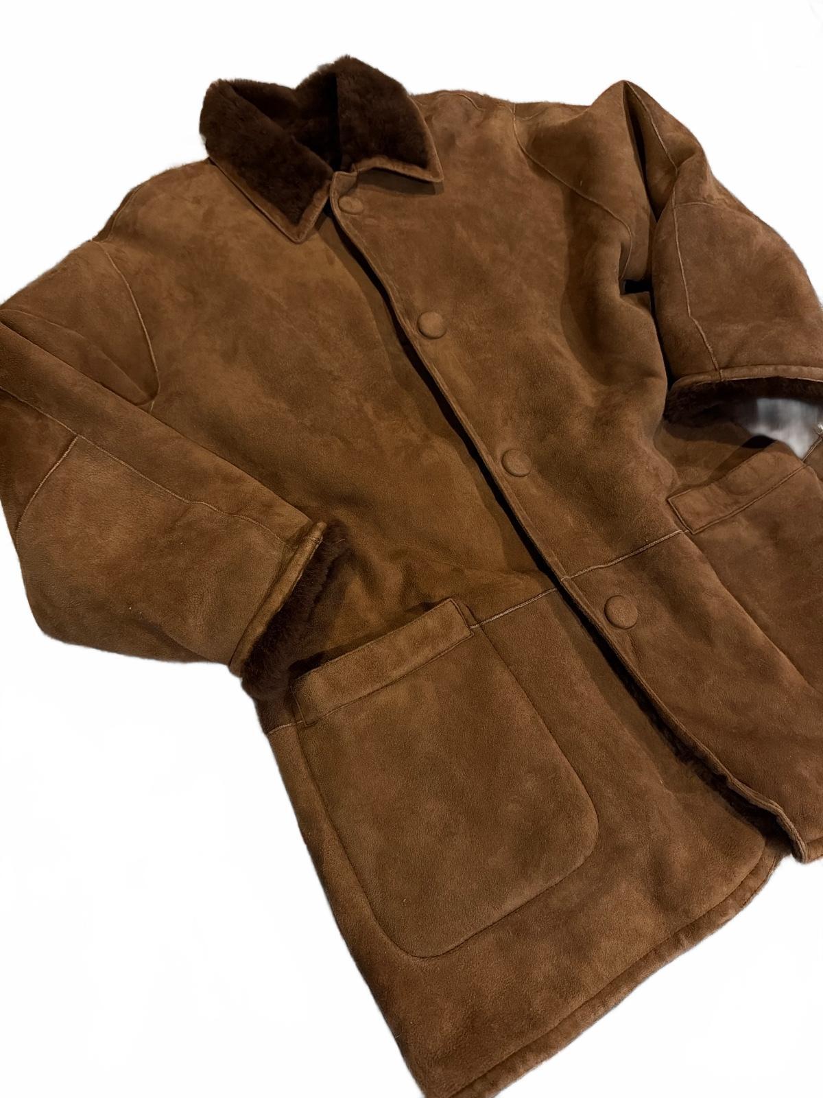 Denimaxx Men's Reversible Shearling Leather Coat