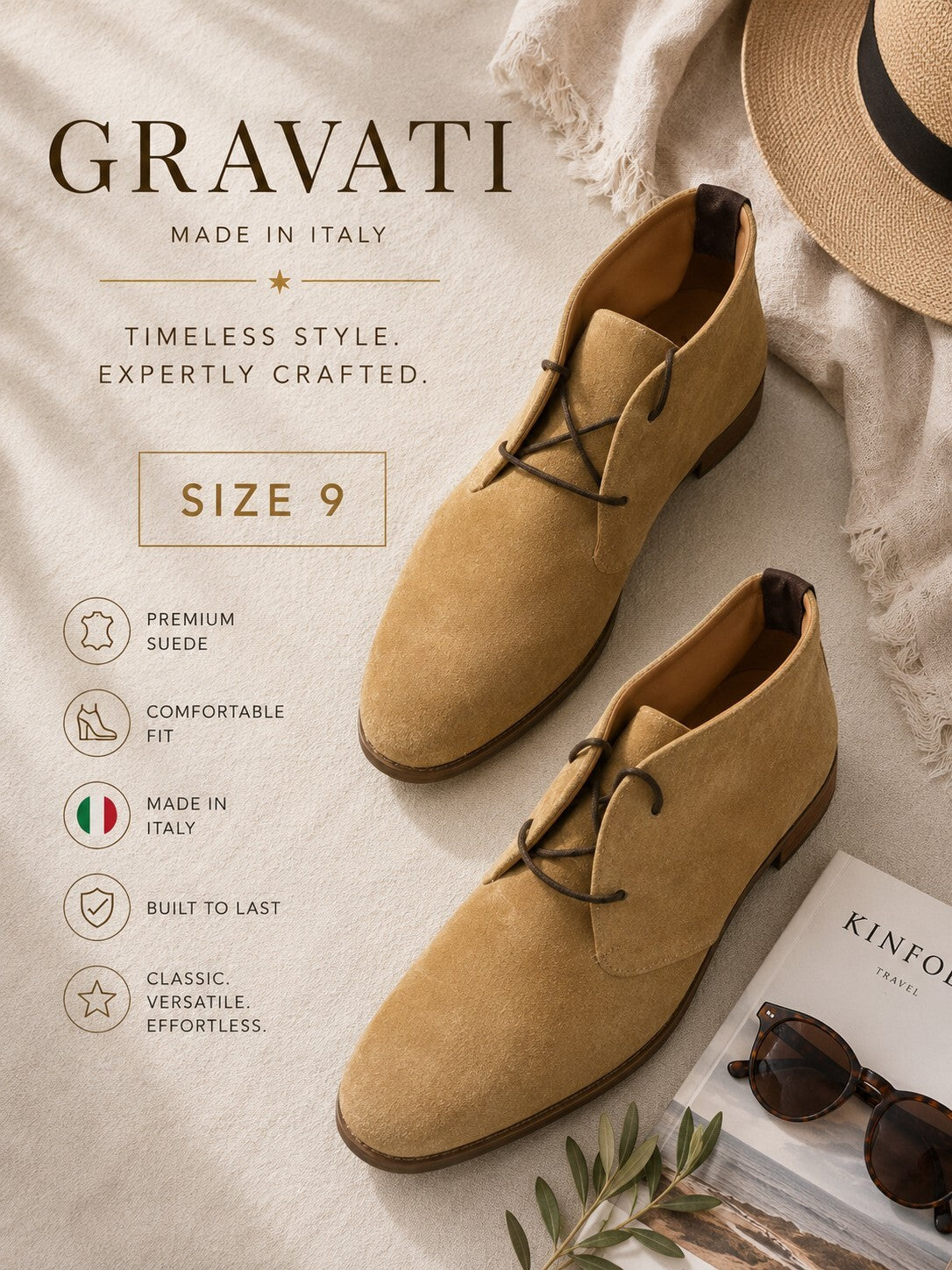 Gravati Chukka Boots - Size 9