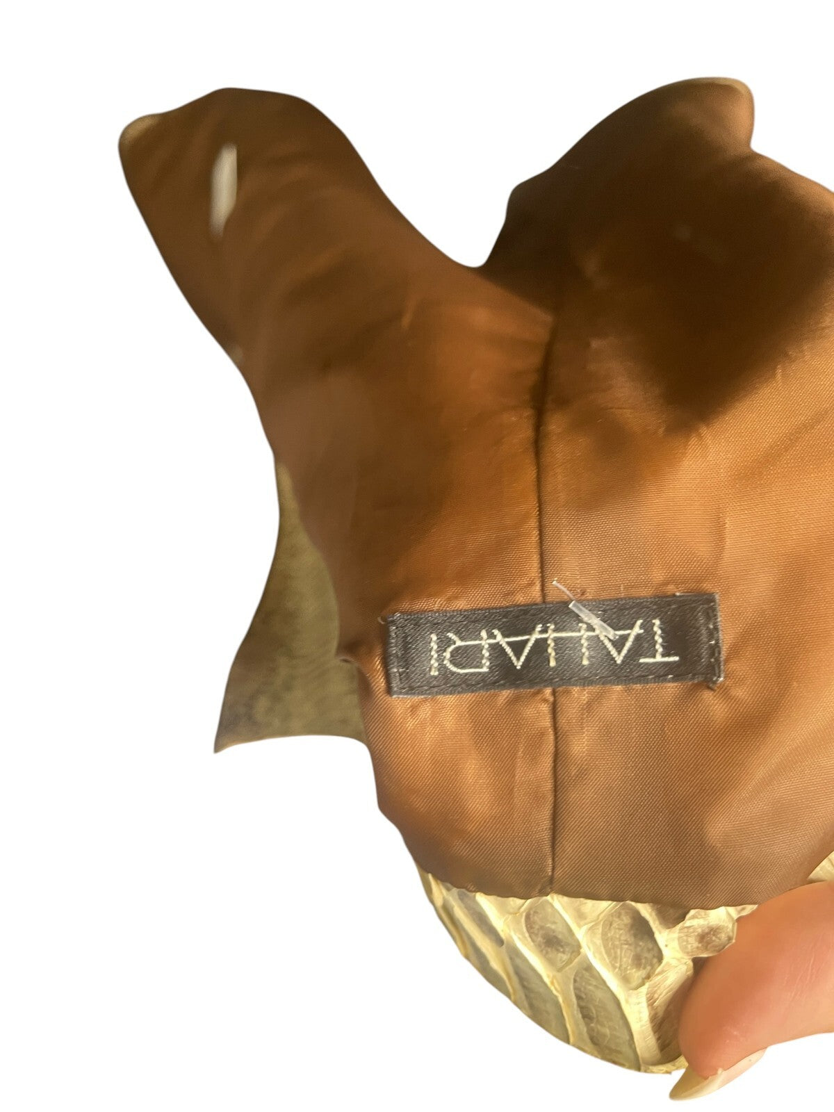 Tahari Python embossed Leather Vest