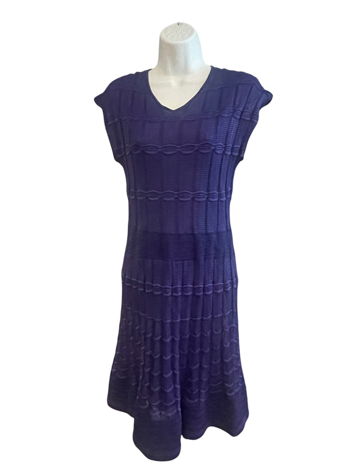M Missoni Purple Knit Dress