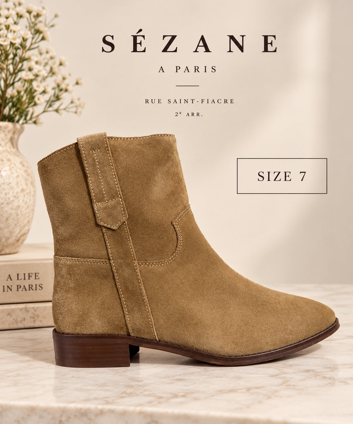 NWB Sezane Low Gabbie Ankle Boots