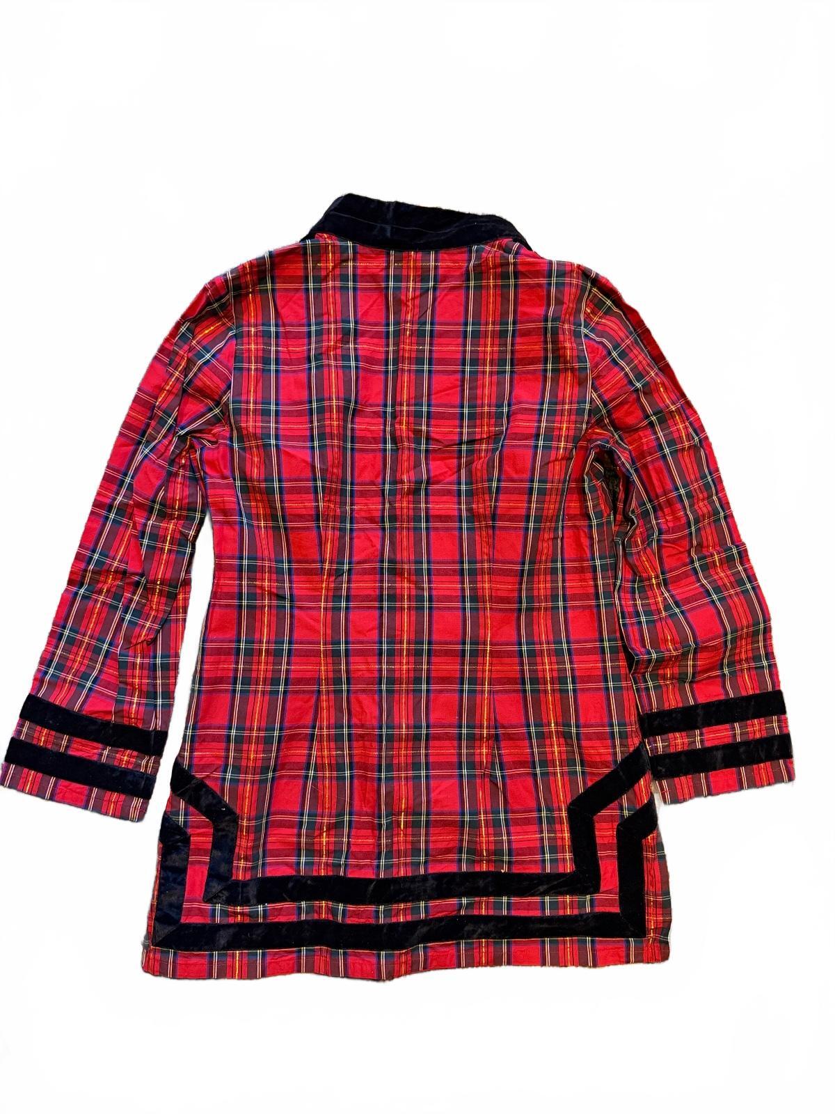 STS Holiday Plaid Tunic Top