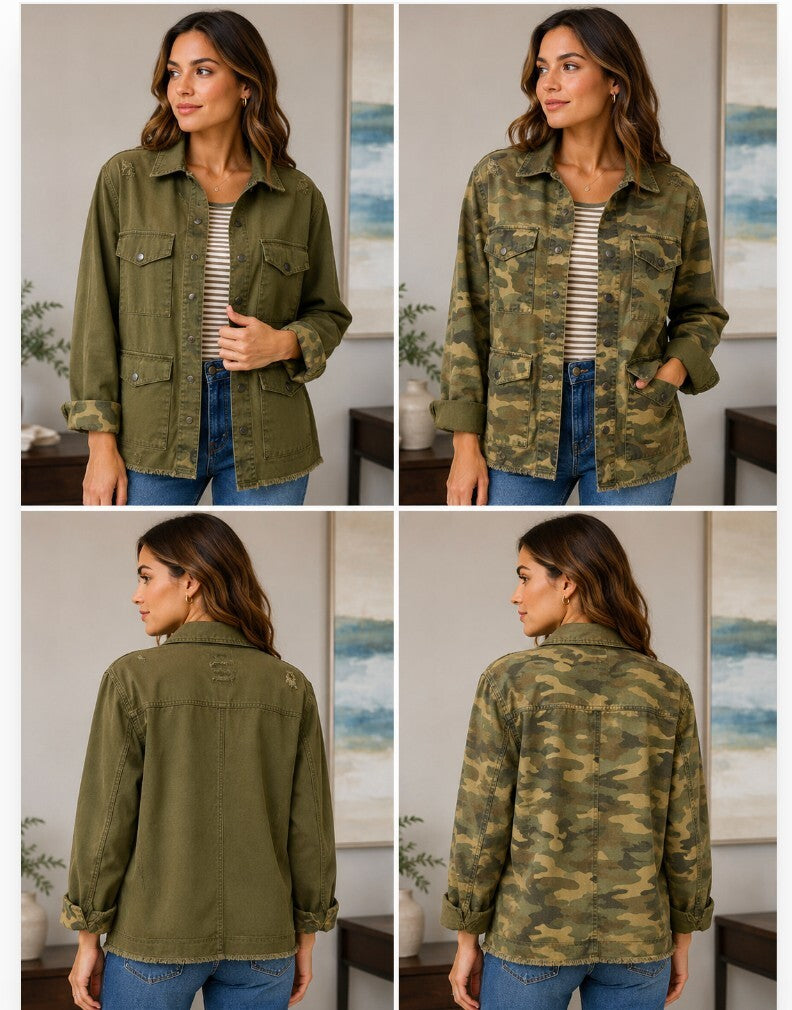 Blank NYC Reversible distressed jacket