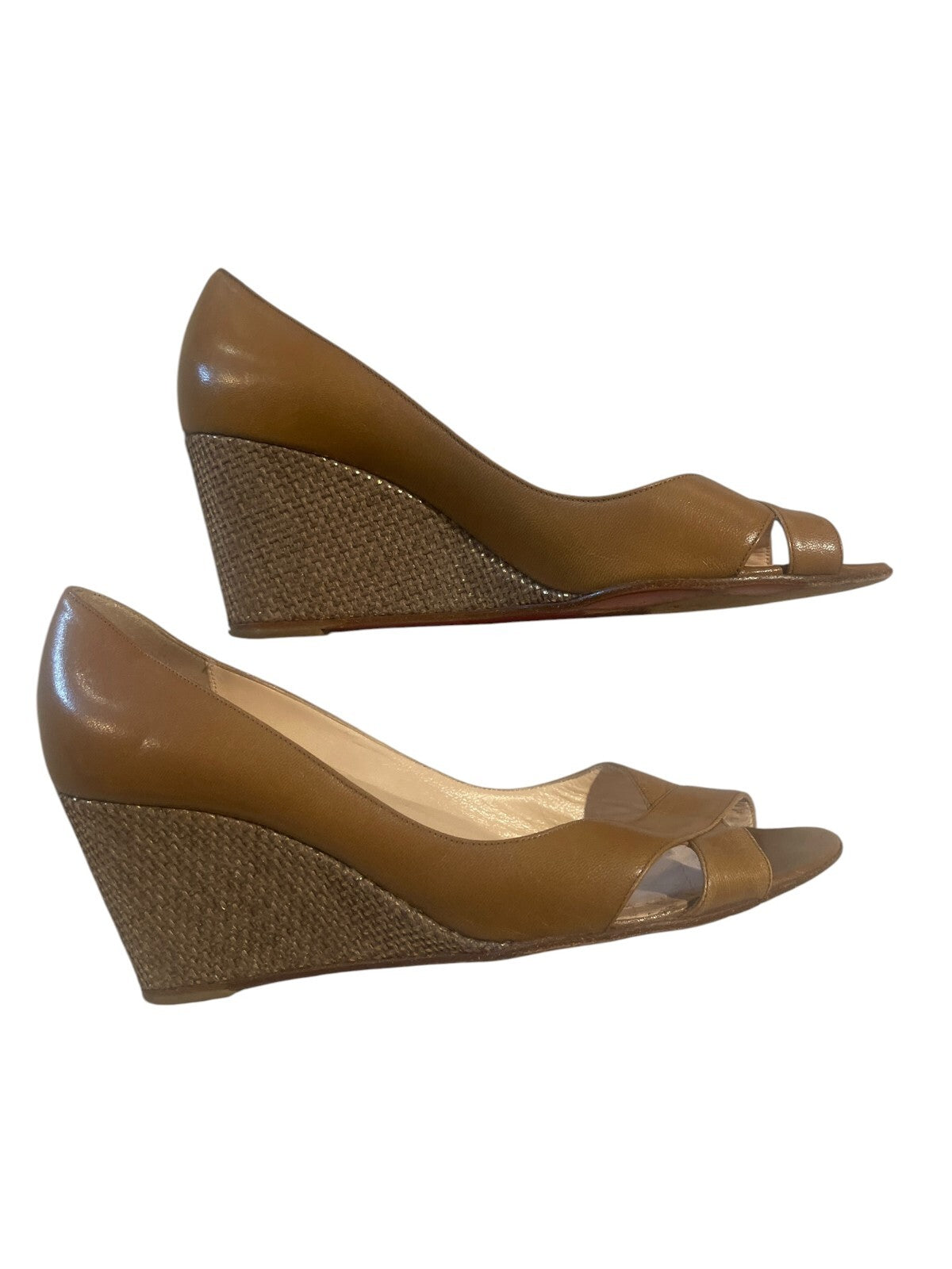 Christian Louboutin peep toe wedge - size 37