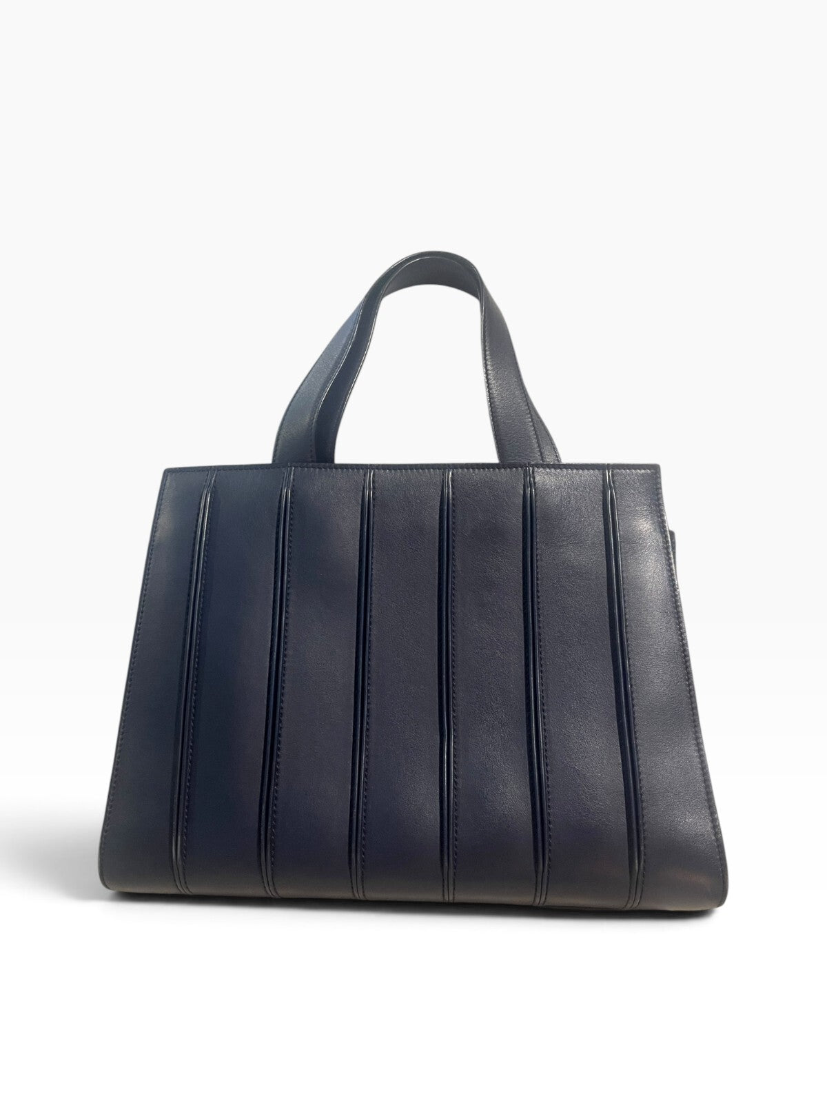 Max Mara Navy Whitney Tote