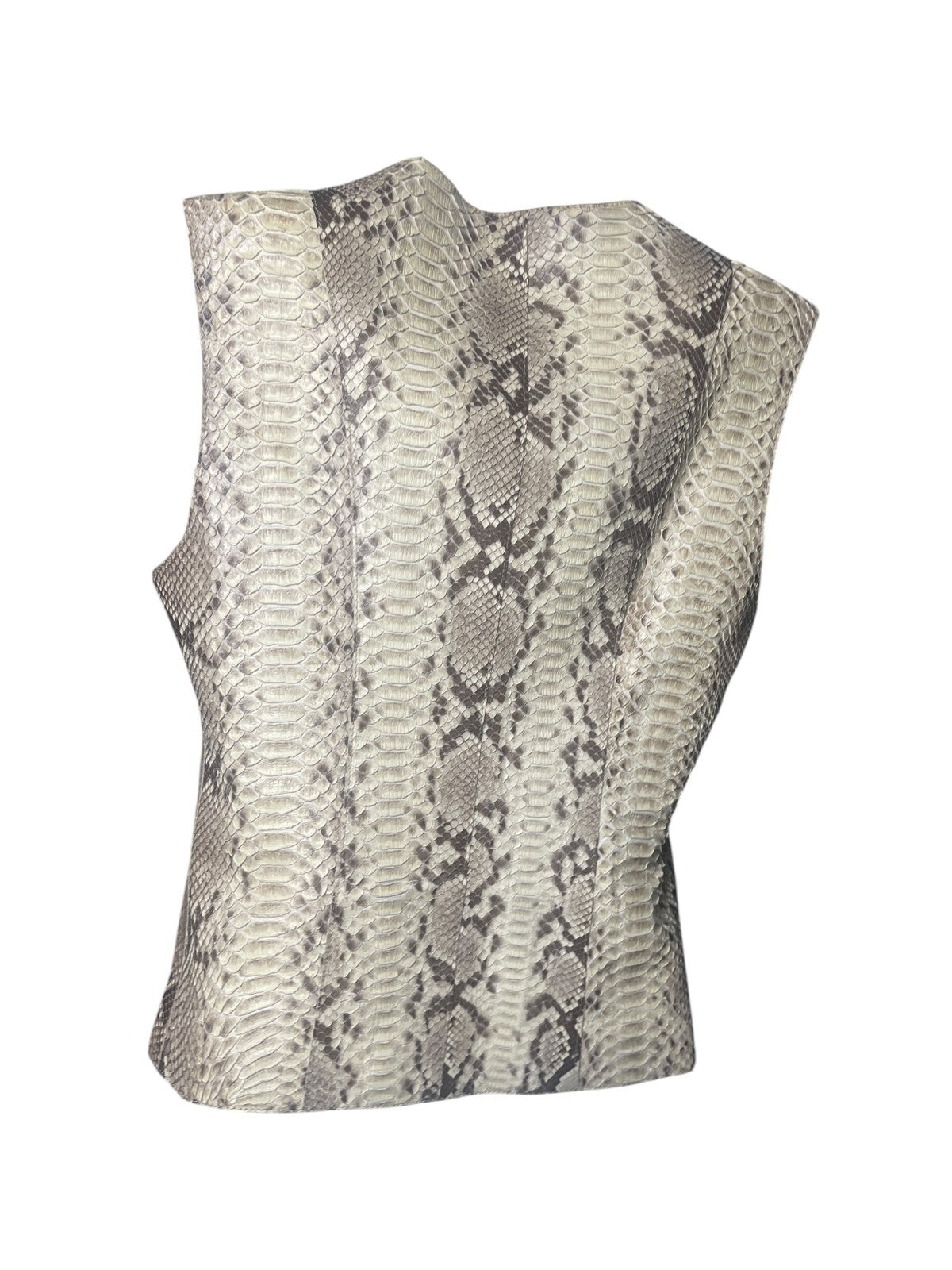 Tahari Python embossed Leather Vest