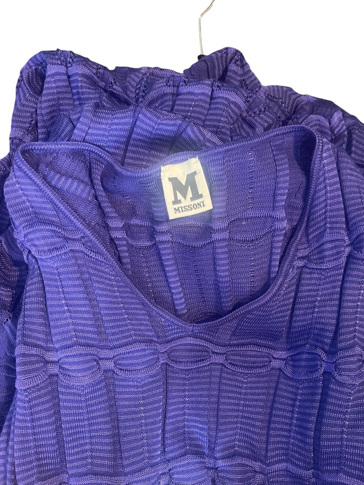 M Missoni Purple Knit Dress