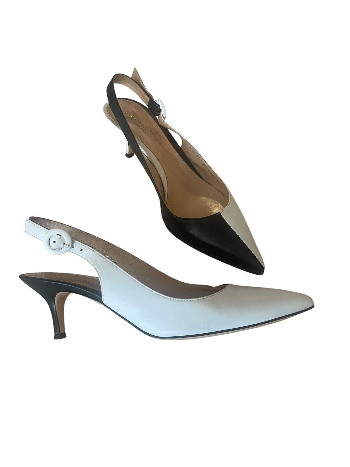 Gianvito Rossi Anna leather slingback pumps - Size 36.5