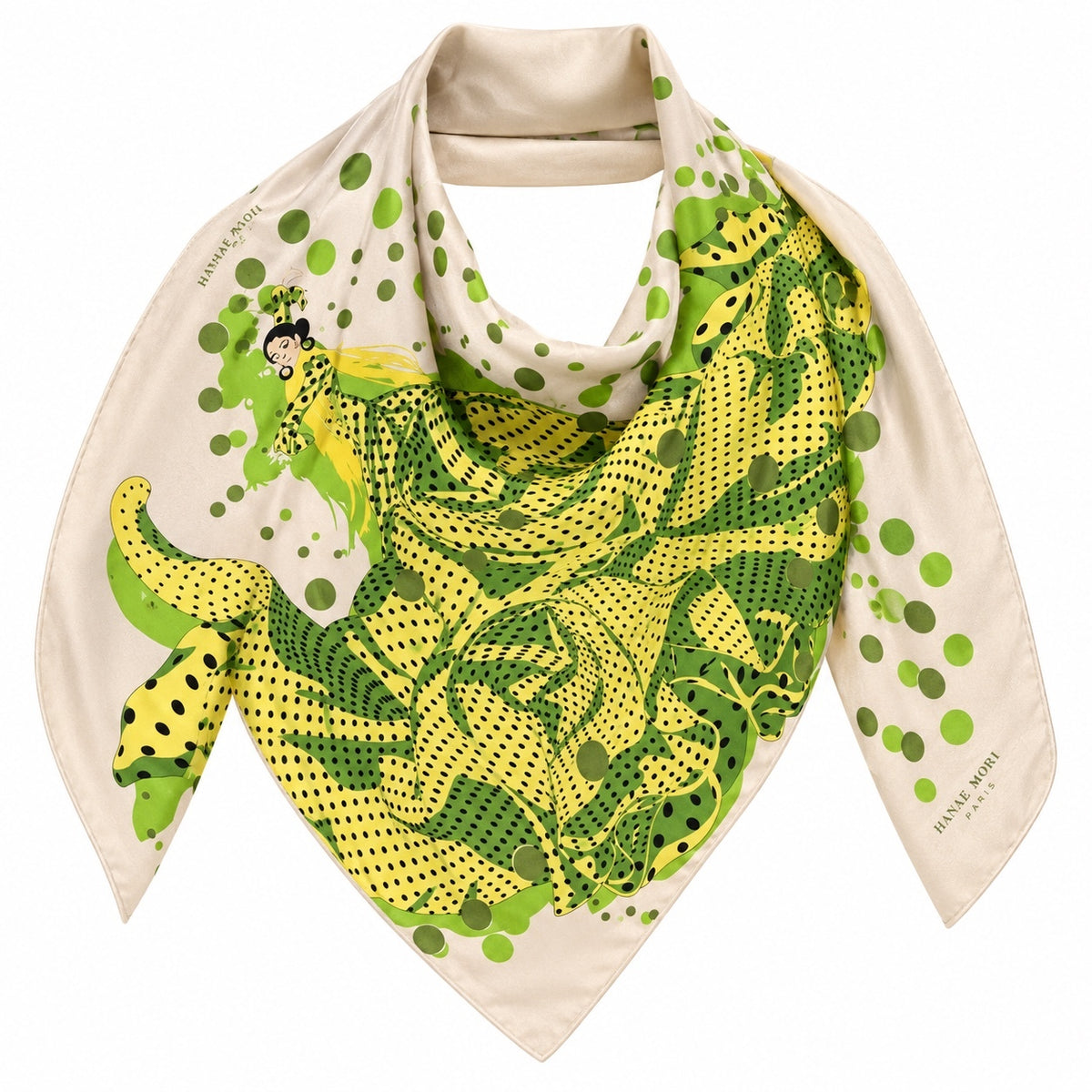 Hermes Scarf Silk Carre 90 Hola Flamenca Green