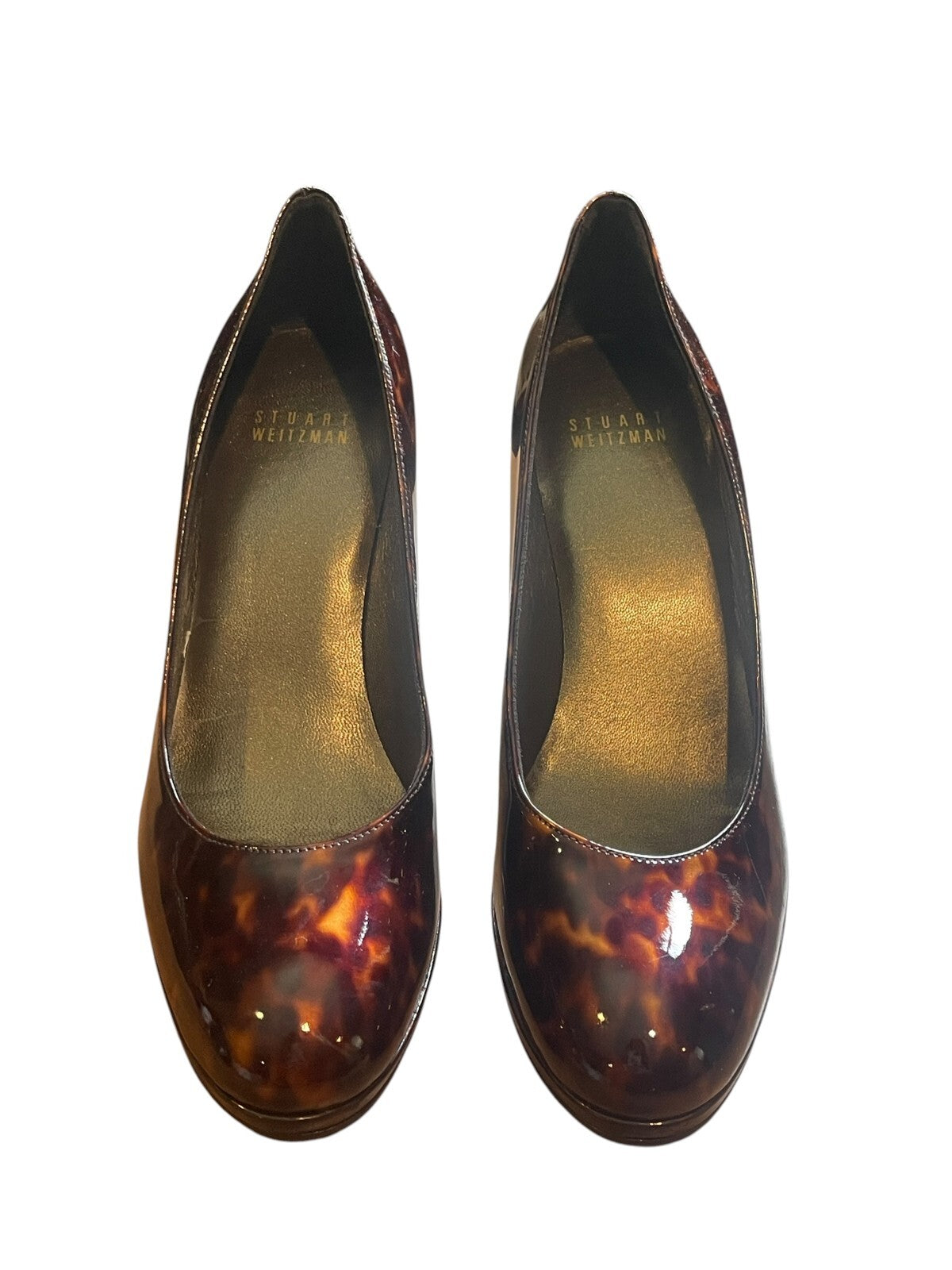 Stuart Weitzman Tortoise Patent Heels - size 8.5