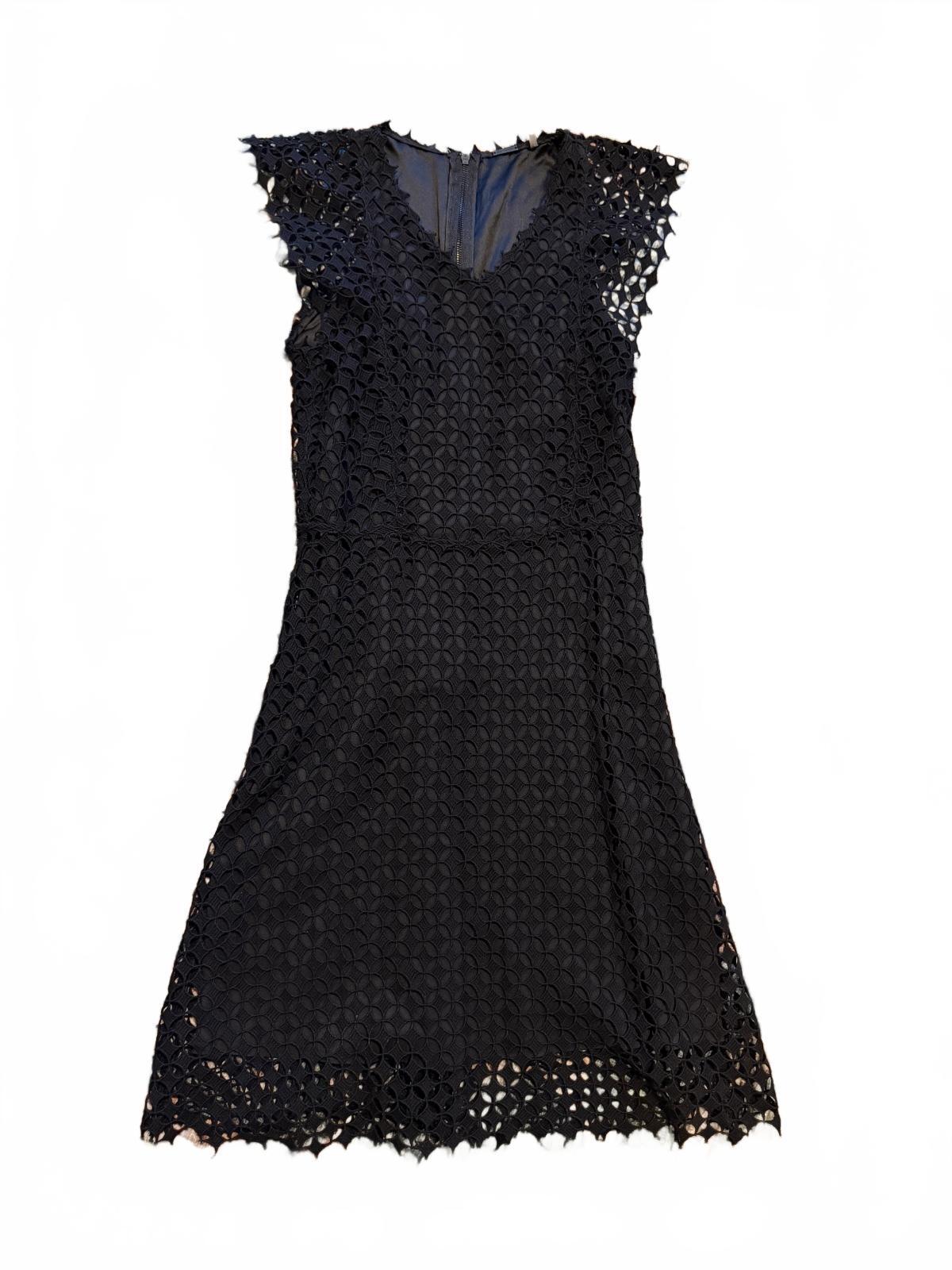 Elie Tahari Black Lace Fit & Flare Dress