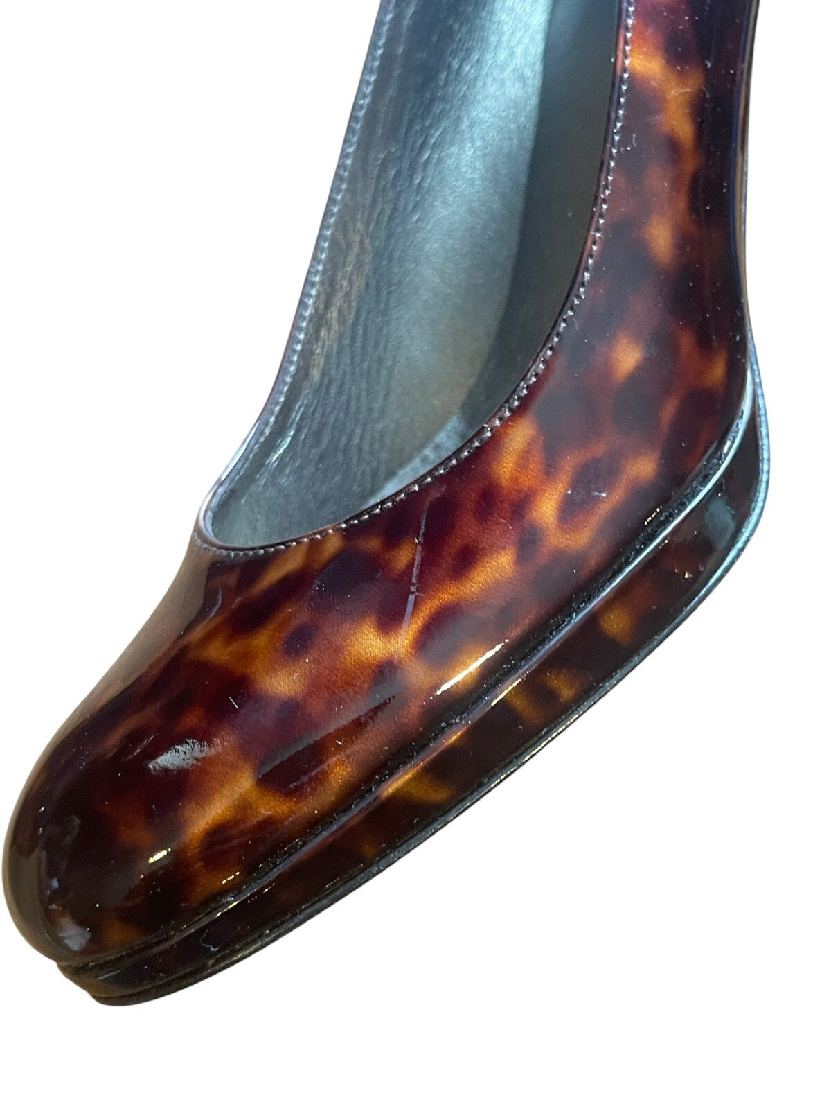 Stuart Weitzman Tortoise Patent Heels - size 8.5
