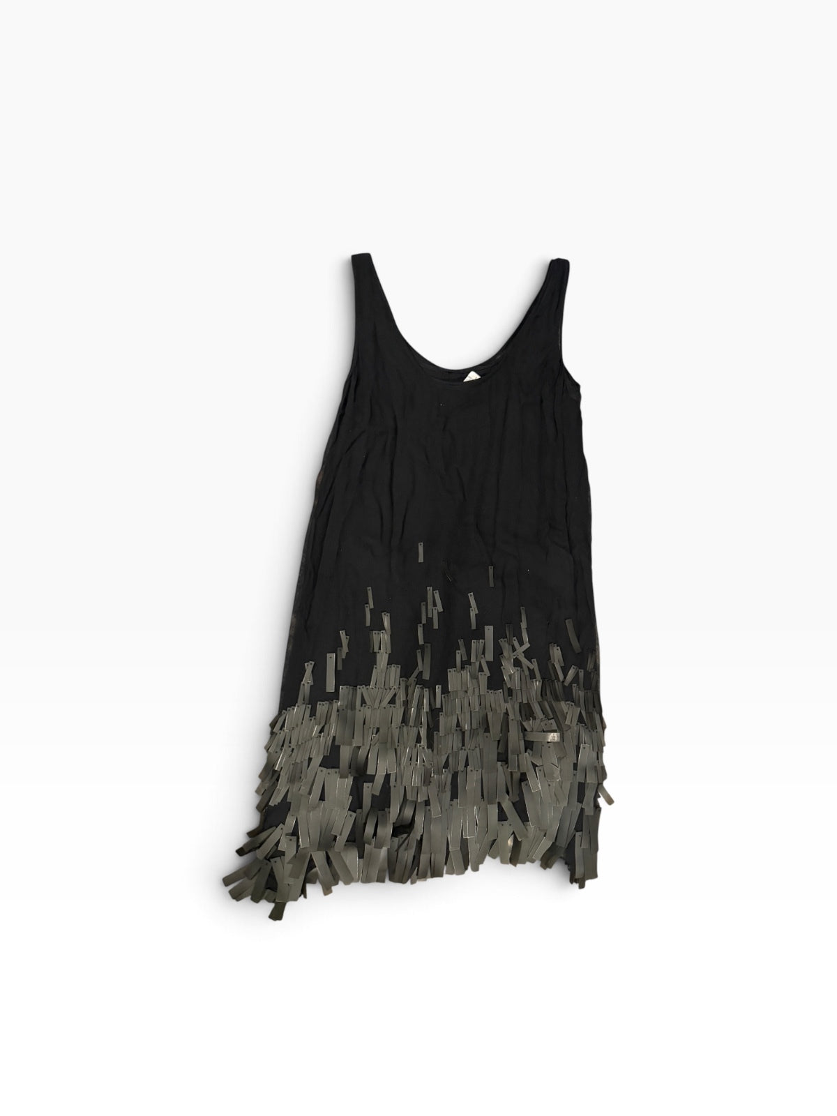 Diane von Furstenberg Black Embellished Shift Dress