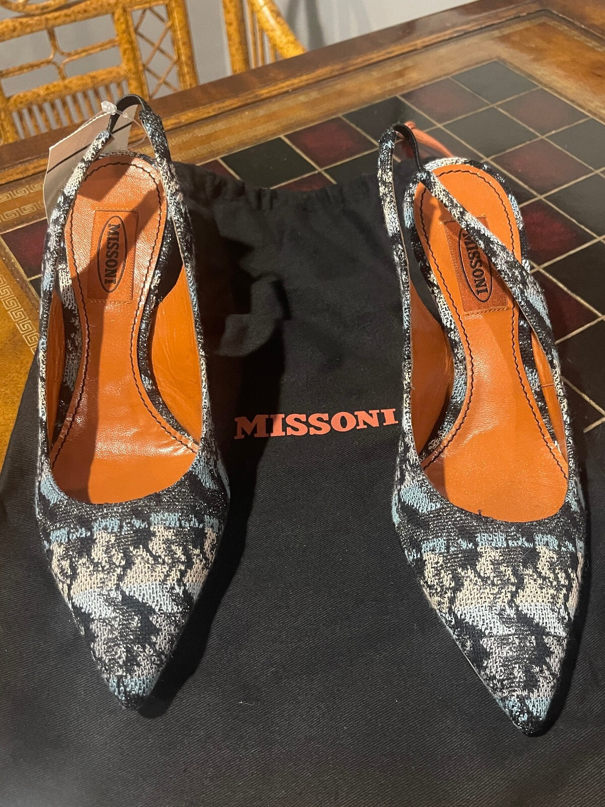 Missoni Fabric Slingback - Size 37.5