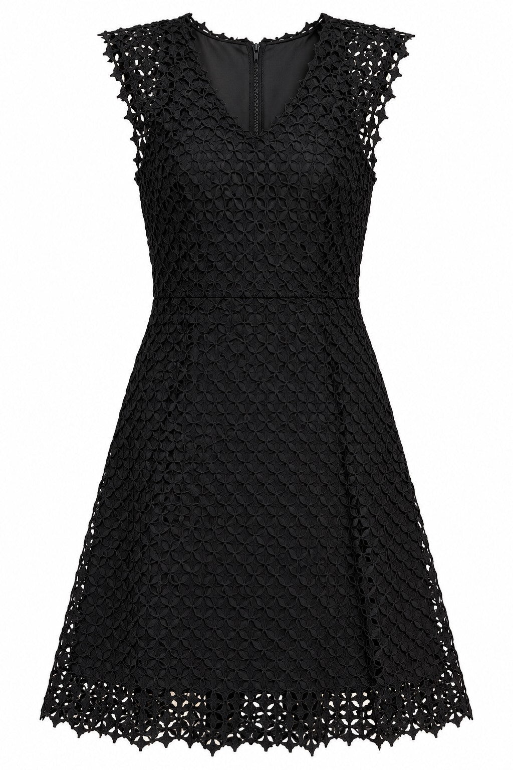 Elie Tahari Black Lace Fit & Flare Dress