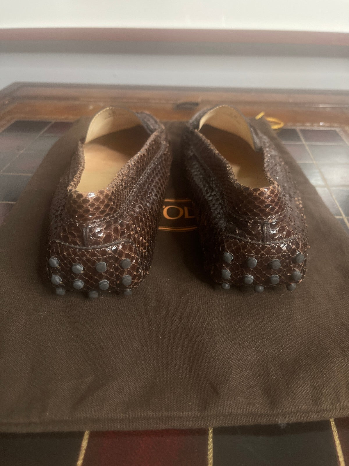 Tod's Snakeskin Drivers