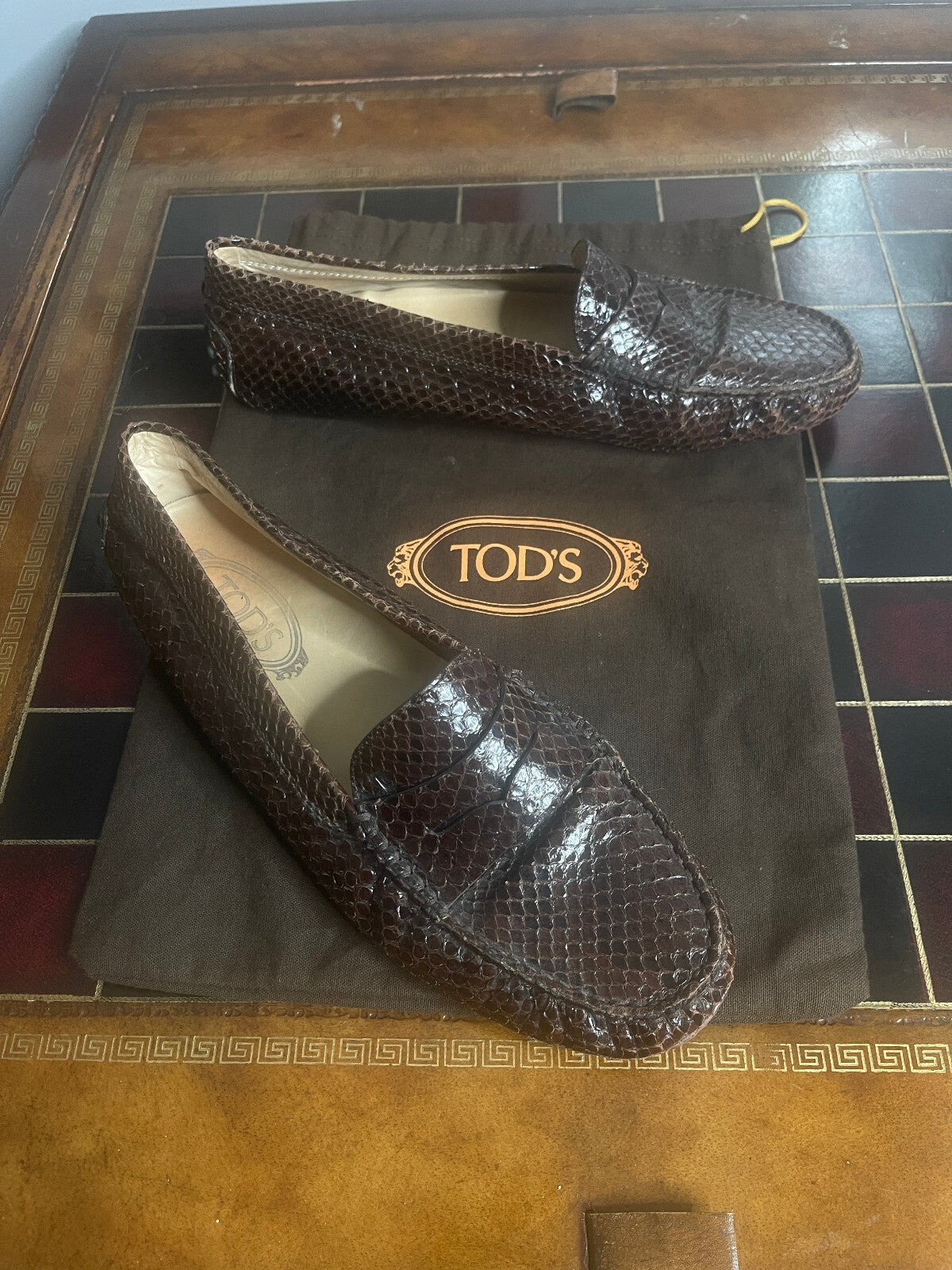 Tod's Snakeskin Drivers