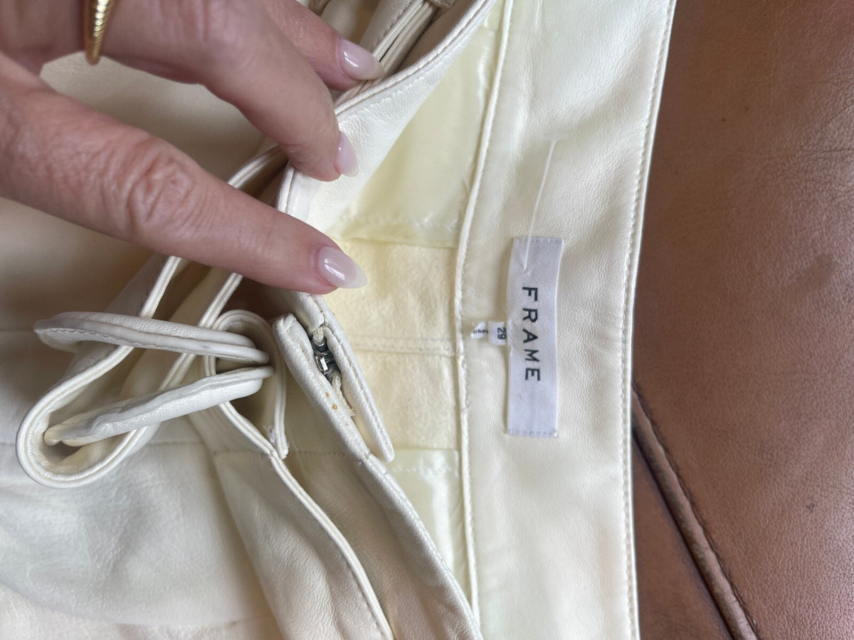 Frame Lamb Leather Shorts