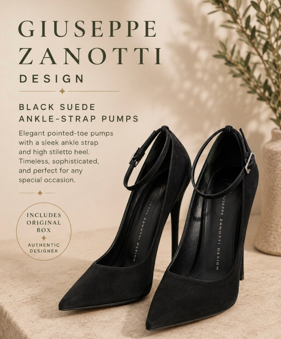 Giuseppe Zanotti Suede Shoes - size 38.5