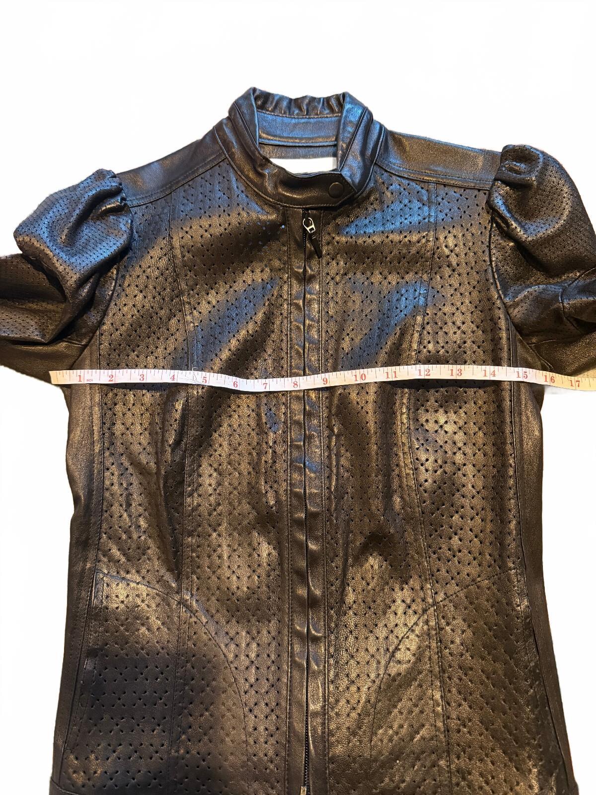 Vintage Plein Sud Perforated Leather Jacket