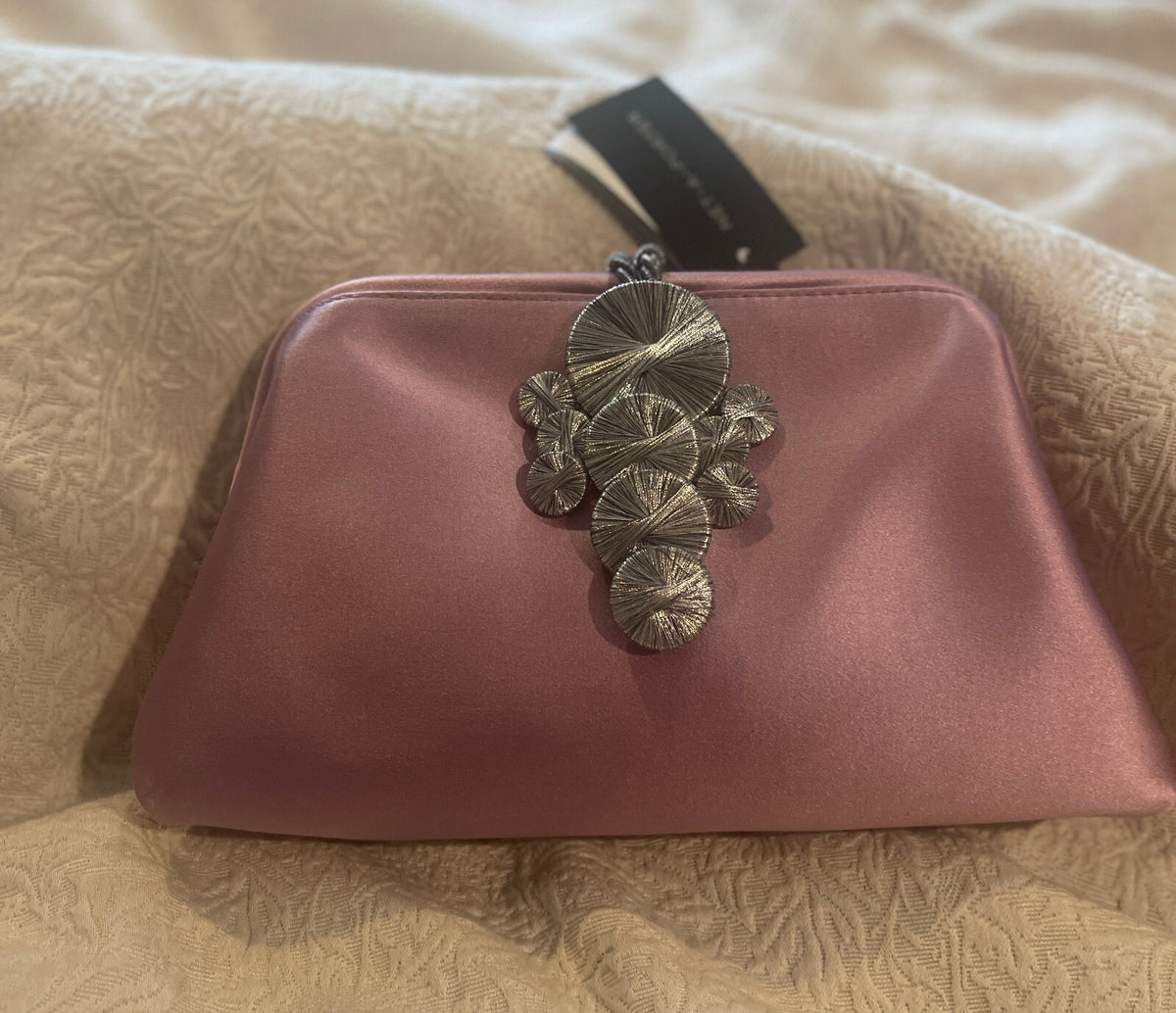 NWT Serena Uziyel Alessa Satin Clutch