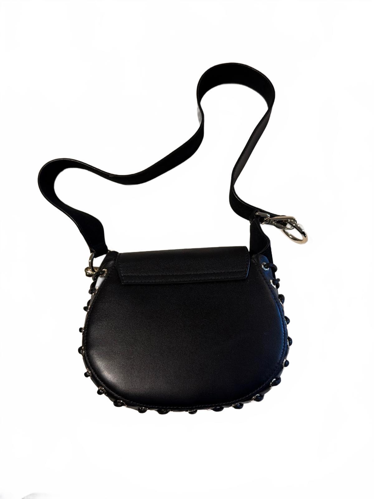 Maje Leather & Suede Lace-up Shoulder Bag