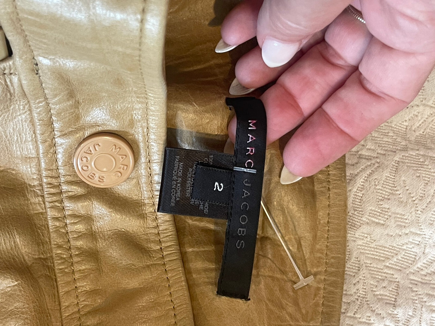 Marc Jacobs Zippered Leather Skirt
