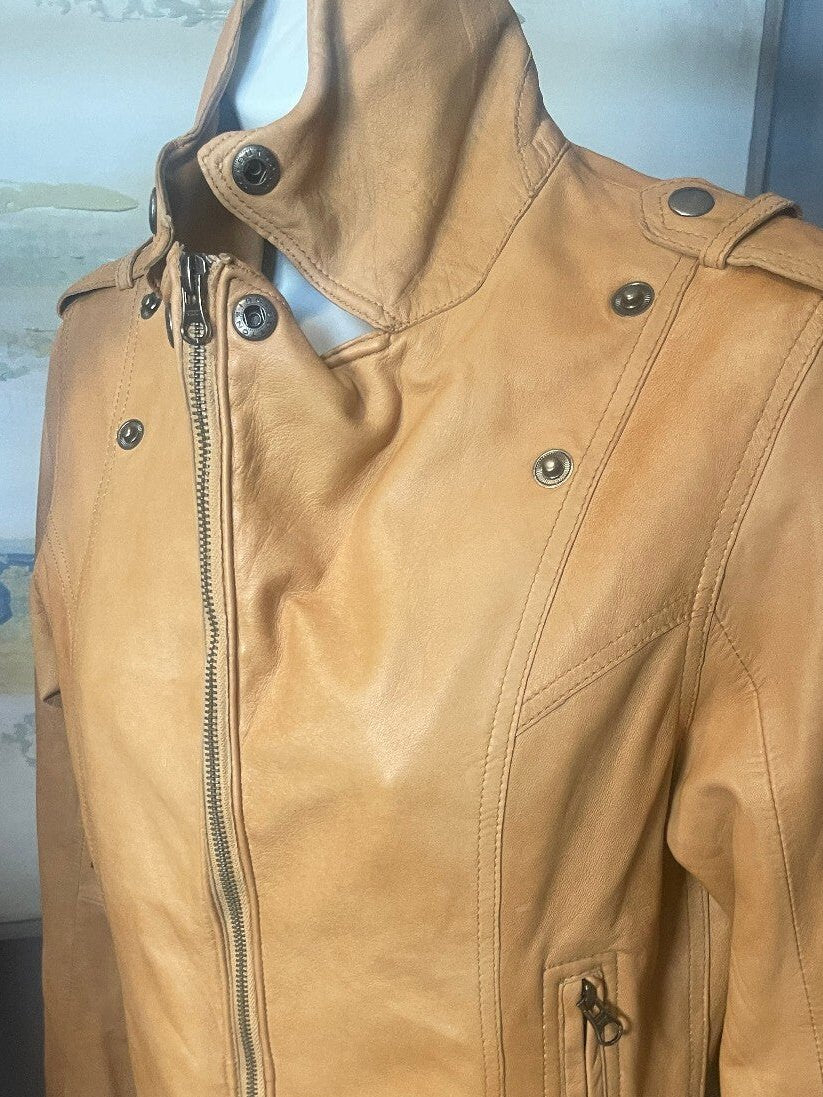 Spartina cropped leather jacket