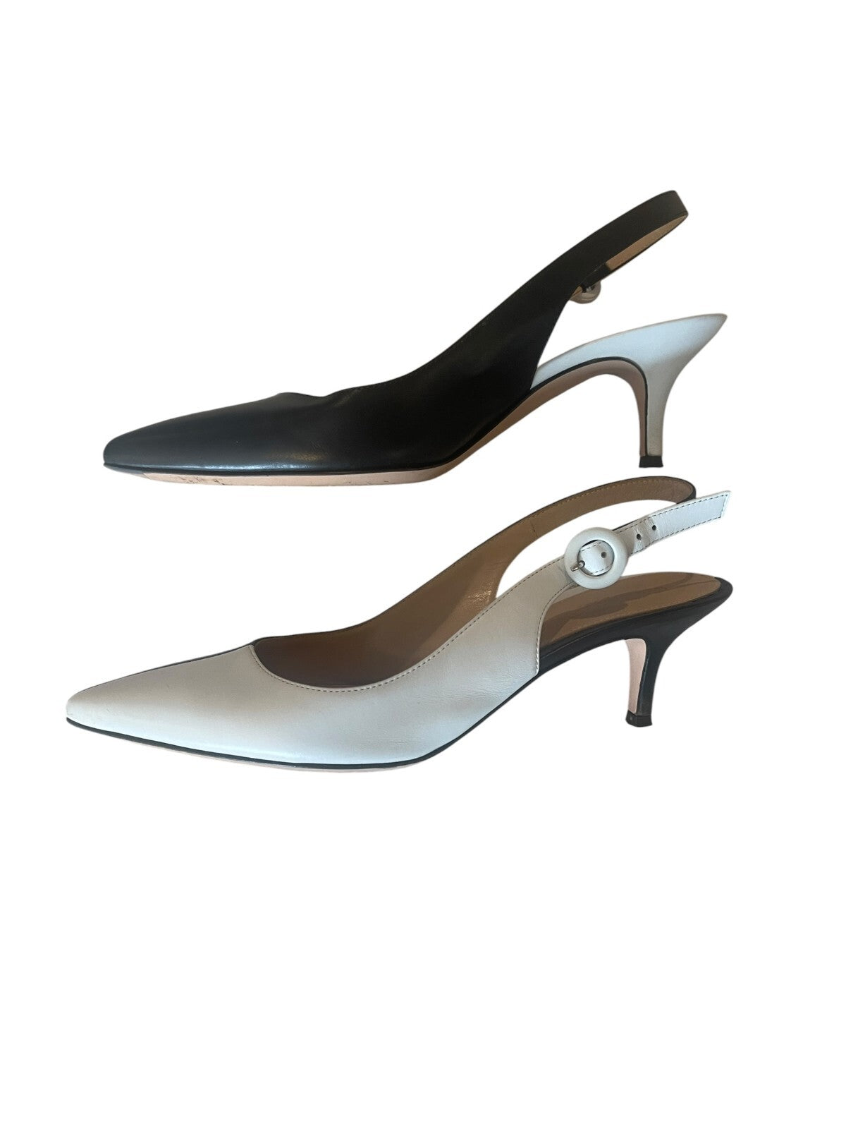 Gianvito Rossi Anna leather slingback pumps - Size 36.5